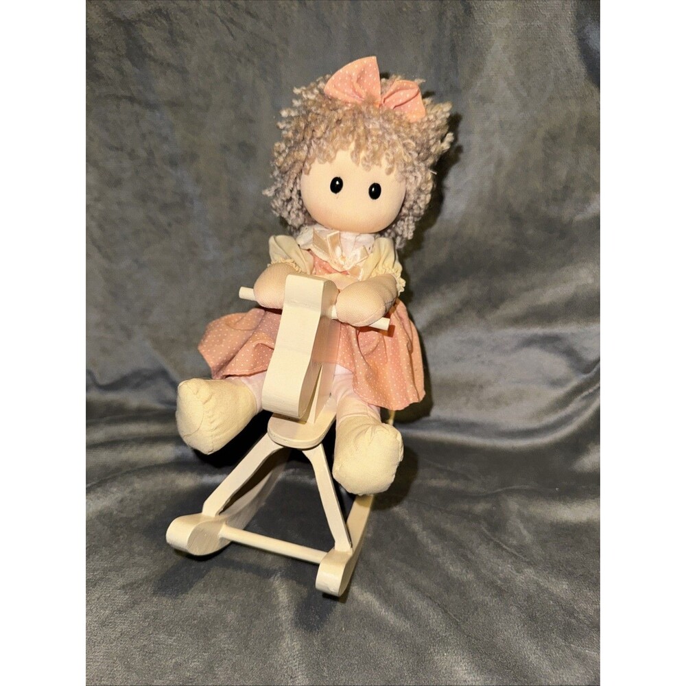 1980s Rocking Horse Berkeley Designs Musical Doll Favorite Things Works 10” Doll
